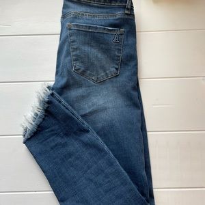 Articles of Society Cropped Jeans Frayed Hem